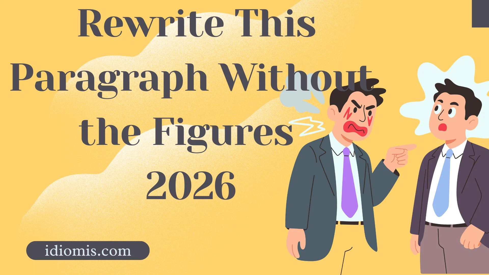 Rewrite This Paragraph Without the Figures of Speech and Idioms